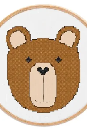 kit ricamo a punto croce - orsetto - Princesse Solo Oggi