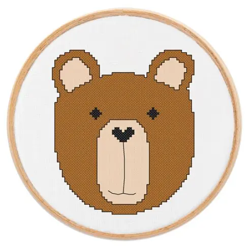 kit ricamo a punto croce - orsetto - Princesse Solo Oggi