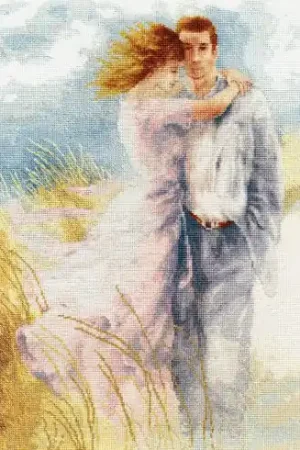 kit ricamo a punto croce - Appuntamento in riva al mare - Toison d'or Prezzo Basso