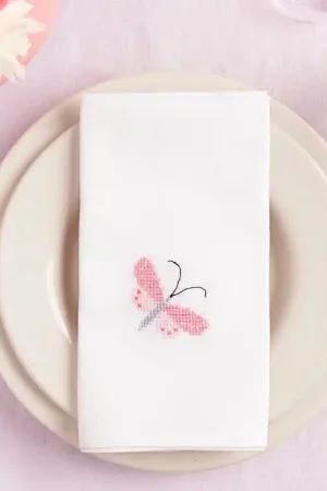 Acquista Ora Kit per Punto Croce - Tovaglioli con Farfalle - Rico Design