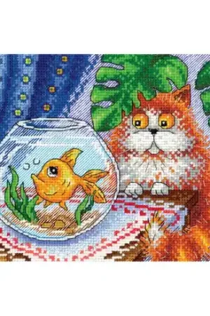 Offerta Limitata kit ricamo a punto croce - Curioso incontro - MP Studia