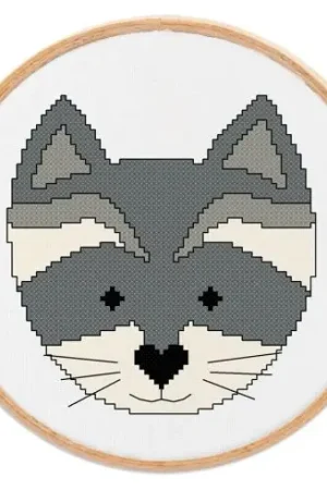 Di Tendenza kit ricamo a punto croce - Piccolo procione - Princesse