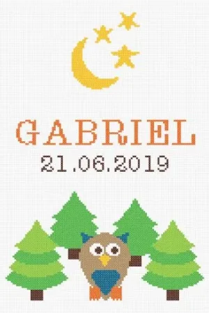 kit ricamo a punto croce - Piccola foresta - Hibou - Princesse Prezzo Conveniente