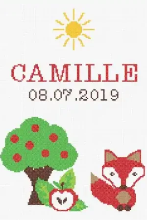 kit ricamo a punto croce - Piccola foresta - Volpe - Princesse Super Prezzo