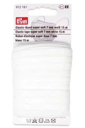 Merceria - Elastici - Elastico piatto  bianco 7mm - 15 m - Prym Popolare