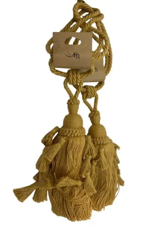 Quantità Limitata Coppia Embrasse Cordone Juta Fermatenda Nappa Fiocchi Lungo 65 Cm