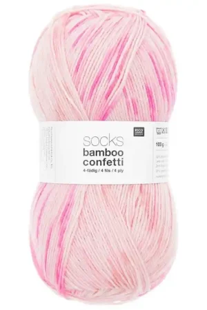 Solo Oggi Rico Design Socks Bamboo Confetti 4-ply