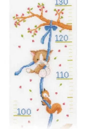 Kit di metri crescita da ricamo - Amici della foresta - Vervaco Offerta Lampo