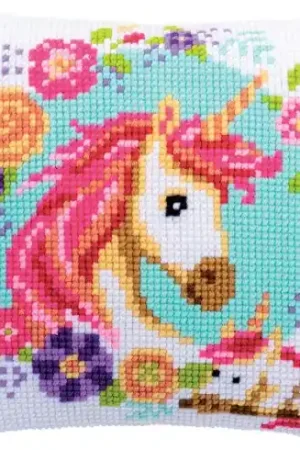 Miglior Prezzo Kit cuscino fori grossi - Madre e bambino unicorno - Vervaco