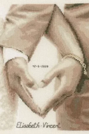 Ultimissimo Modello kit ricamo a punto croce - Cuori degli sposi - Vervaco