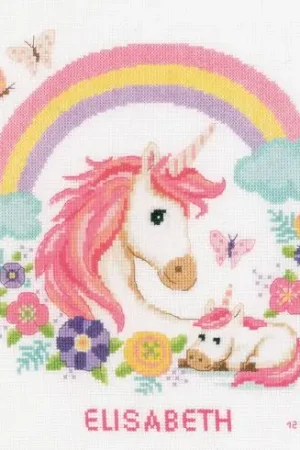 Miglior Prezzo kit ricamo a punto croce - Madre e bambino unicorno - Vervaco