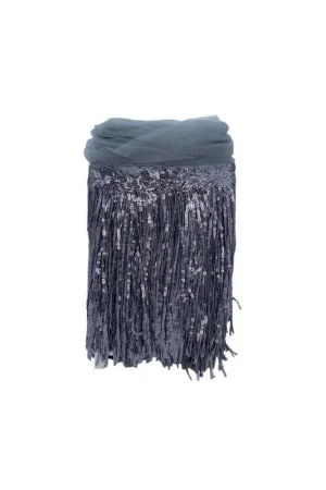 Quantità Limitata 50 Cm Passamaneria Frangia Bordo Ricamo Micro Paillettes Cucite Alto 22 Cm