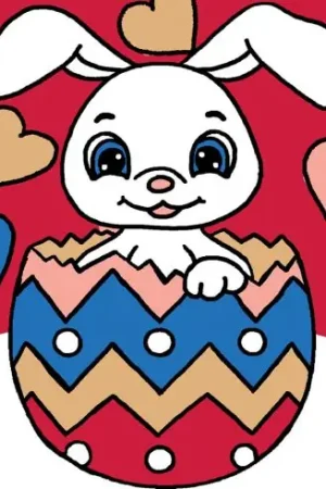 Solo Oggi Kit di tela per bambini - Coniglio sorpresa - Luc Créations