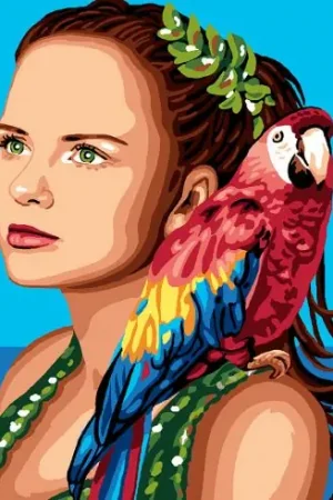 Canovaccio antico - Donna con pappagallo - Luc Créations Offerta Limitata