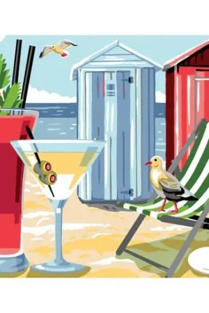 Offerta Limitata Canovaccio antico - La vita in spiaggia - Luc Créations