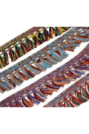 50 Cm Passamaneria Frangia Piccola Moda Filo Cotone Multicolore Alta 5 Cm Direttamente Dal Produttore