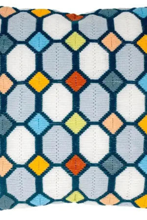 Kit per Ricamo a Punto Lungo - Cuscino a Quadri - Vervaco Più Venduto