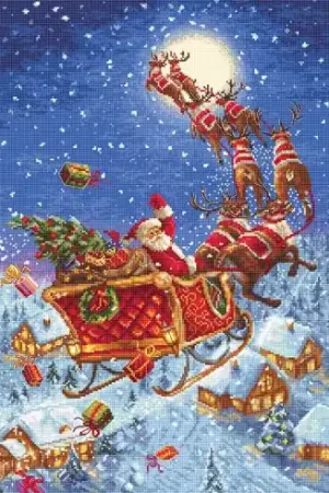 Reso Gratuito kit ricamo a punto croce - Andiamo, renna! - Letistitch