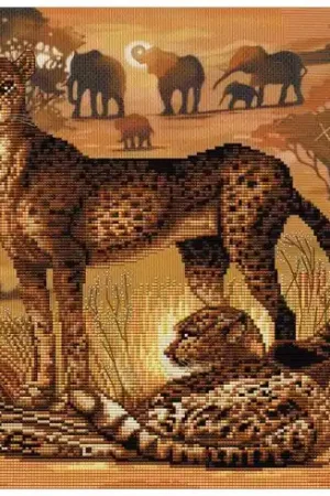 kit ricamo a punto croce - Savana - Nova Sloboda A Buon Prezzo