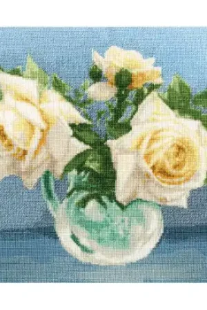 kit ricamo a punto croce - Rose té - Toison d'or Professionale