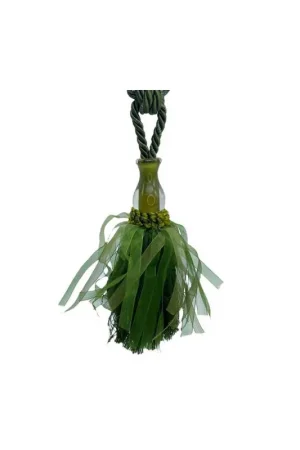 Embrasse cordone fermatenda pomello plastica trasparente nastro organza lungo 63 cm diametro 13 cm Vendita Finale