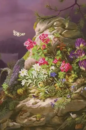 Consegna Rapida kit ricamo a punto croce - Roccia in fiore - Nova Sloboda