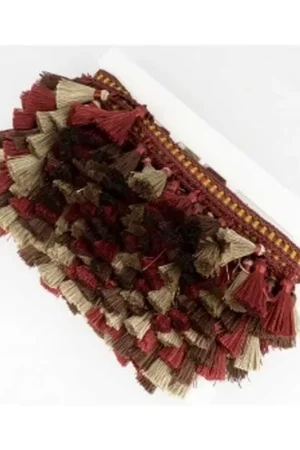 Solo Oggi 50 Cm Frangia Passamaneria Bordo Nastro Velluto Arredamento Nappina Lucida Alta 7 Cm