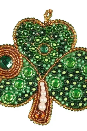 Prezzo Conveniente Kit Pendente per Ricamo con Perline - Clover - Nova Sloboda