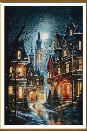 Kit da Ricamo - A Cozy Night - Nova Sloboda Offerta Speciale