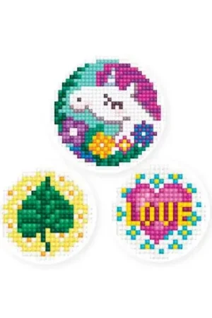 Promozione Adesivo da ricamo Diamante - Foglio 3 adesivi - Unicorno 1 - Collection d'Art