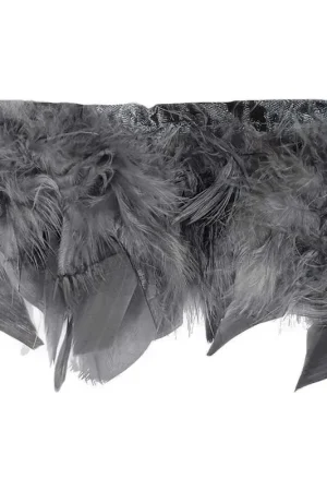 Affare 50 Cm Passamaneria Penne Frangia Piumato Marabù Vera Tinta Unita Alta 12 Cm