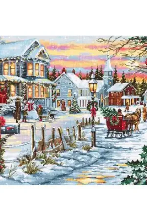 kit ricamo a punto croce - Vigilia di Natale - Luca-S Occasione