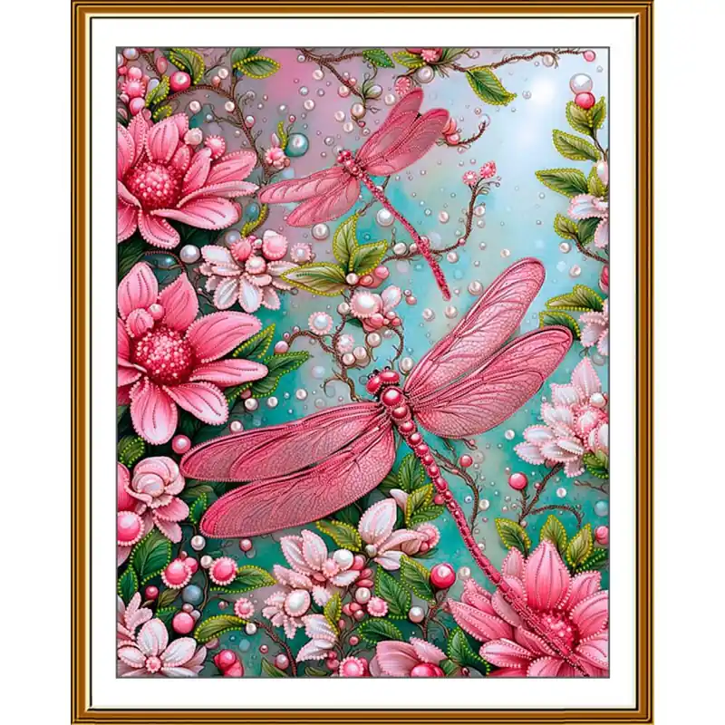 Kit di Ricamo con Perline - Girlfriends Dragonflies- Nova Sloboda Soddisfatti O Rimborsati