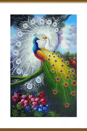 Pagamento Sicuro Kit da Ricamo con Perline - Happy Peacocks - Nova Sloboda