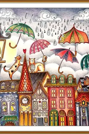 Prezzo Scontato Kit da Ricamo con Perline - Love Under an Umbrella - Nova Sloboda