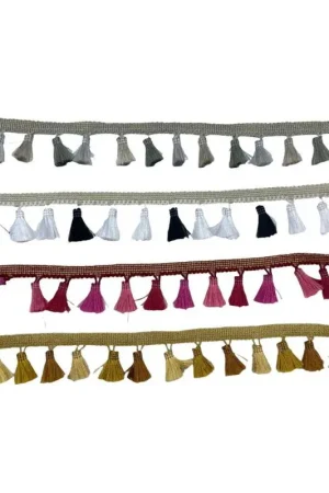 A Buon Prezzo 50 Cm Passamaneria Nappina Lucida Bicolore Bordo Filo Lurex Oro Alta 35 Mm