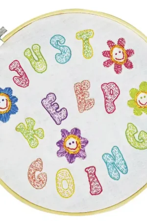 Kit di Ricamo per Principianti - Just Keep Going - Pony Ordina Subito