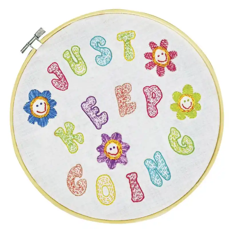 Kit di Ricamo per Principianti - Just Keep Going - Pony Ordina Subito