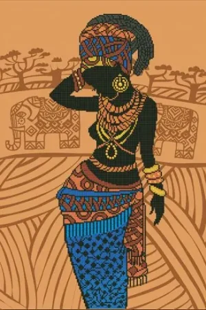 Kit ricamo diamante - Principessa africana - Diamond Dotz Offerta Del Giorno