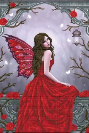 Kit ricamo diamante - Fata delle rose d'inverno - Diamond Dotz Scelto Dai Clienti