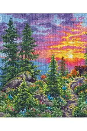 Promo Stagionale kit ricamo a punto croce - Sentiero di montagna al tramonto - Dimensions