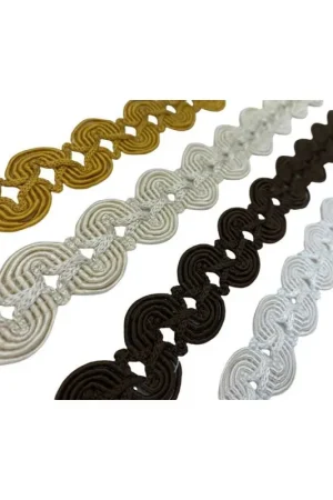 Occasione Passamaneria Copripunto Bordo Agremano Serpentina Lucido Alto 25 Mm