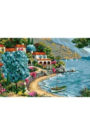 Canovaccio antico - Tranquillità sulla Costa Azzurra - Luc Créations Occasione Imperdibile