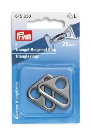 Occasione Accessorio per la borsa - Anelli triangolari colore argento scuro - 25 mm - Prym