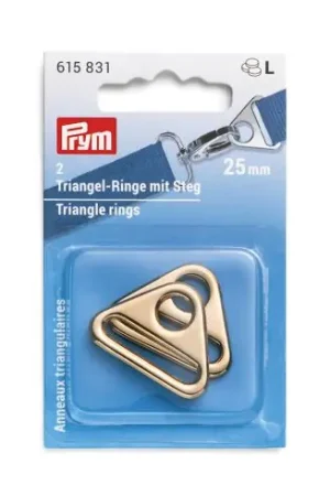Accessorio per la borsa - Anelli triangolari color oro - 25 mm - Prym Ultime Pezzi