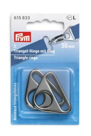 Promo Stagionale Accessorio per la borsa - Anelli triangolari colore argento scuro - 30 mm - Prym