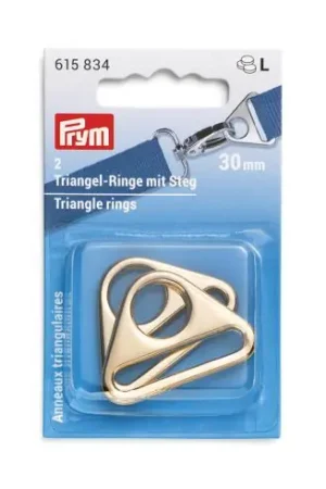 Sconto Accessorio per la borsa - Anelli triangolari color oro - 30 mm - Prym