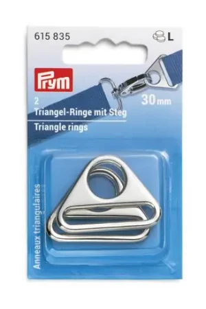 Offerta Del Giorno Accessorio per la borsa - Anelli triangolari colore argento - 30 mm - Prym