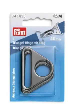 Compra Oggi Stesso Accessorio per la borsa - Anelli triangolari colore argento scuro - 40 mm - Prym