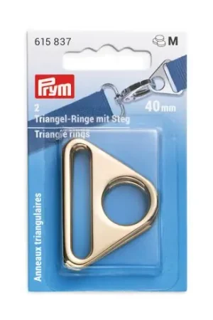 Occasione Accessorio per la borsa - Anelli triangolari color oro - 40 mm - Prym